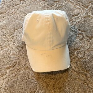 Minimalist White Distressed Baseball Cap